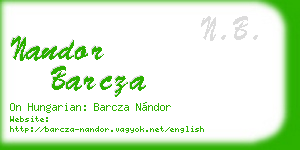 nandor barcza business card